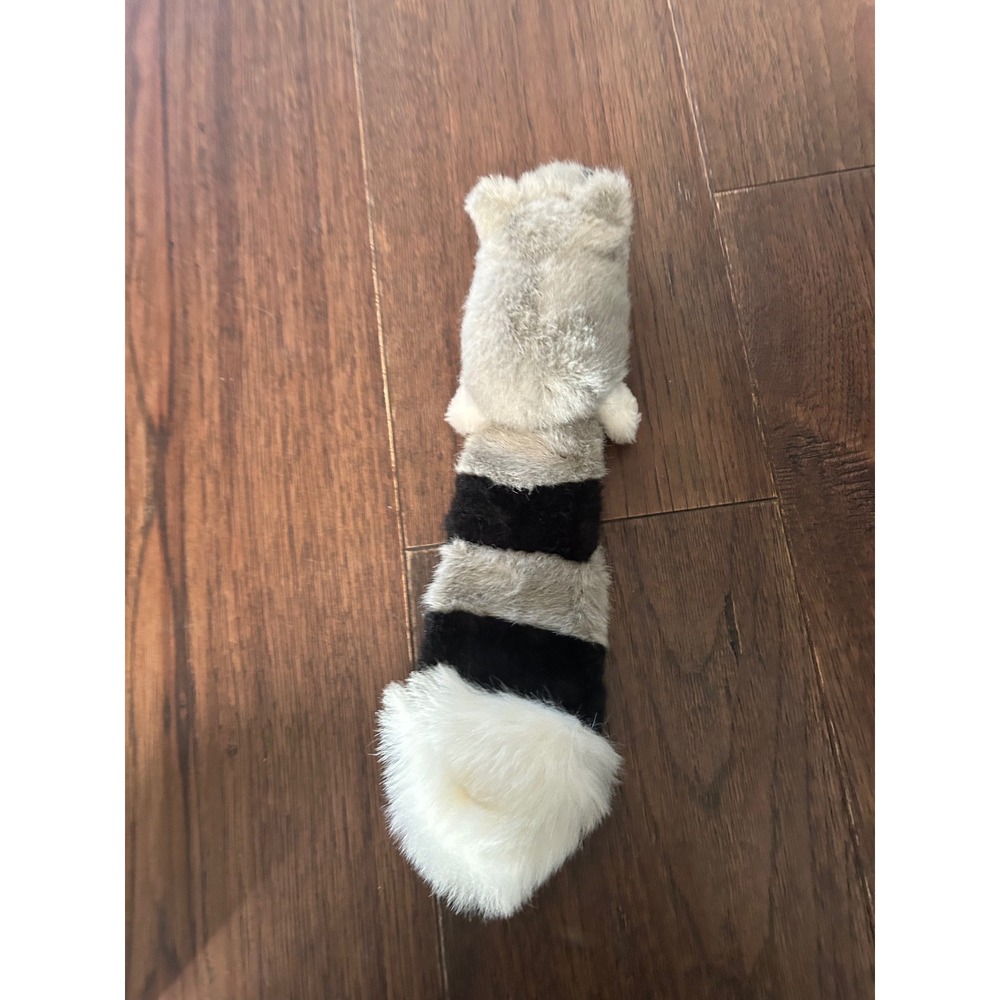 Cute Y2K B.J Toys Co squirrel raccoon Plush zipper pouch tail keychain